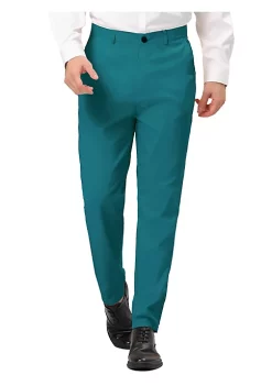 Deals 😍 Lars Amadeus Men's 👗 Dress Trousers Solid Color Flat Front Skinny Business Pants 👍 -Cheap Lars Amadeus Shop Belk 574