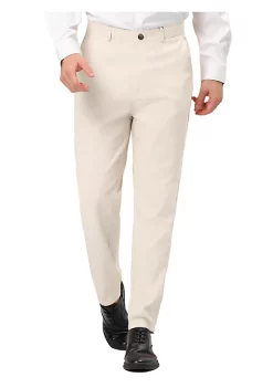Deals 😍 Lars Amadeus Men's 👗 Dress Trousers Solid Color Flat Front Skinny Business Pants 👍 -Cheap Lars Amadeus Shop Belk 575