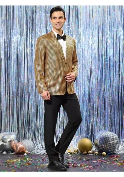 Hot Sale 🔥 Lars Amadeus Men's Sequin Blazer Slim Fit Two Button Disco Party Metallic Sports 🧥 Coat 🎁 -Cheap Lars Amadeus Shop Belk 587