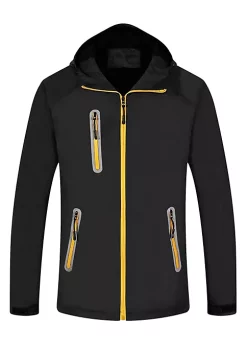 Deals 😉 Lars Amadeus Men's Windbreaker Fleece Lined Drawstring Hoodie Zipper Hiking Outdoor Jackets 🤩 -Cheap Lars Amadeus Shop Belk 598