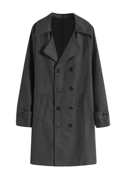 Hot Sale ✔️ Lars Amadeus Men's Winter Overcoat Double Breasted Lapel Collar Long Pea 🧥 Coat 🔔