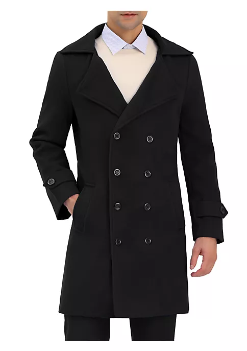 Hot Sale ✔️ Lars Amadeus Men's Winter Overcoat Double Breasted Lapel Collar Long Pea 🧥 Coat 🔔 6 Hot Sale ✔️ Lars Amadeus Men's Winter Overcoat Double Breasted Lapel Collar Long Pea 🧥 Coat 🔔 - Image 6