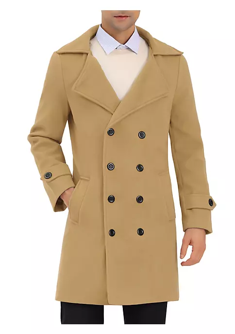 Hot Sale ✔️ Lars Amadeus Men's Winter Overcoat Double Breasted Lapel Collar Long Pea 🧥 Coat 🔔 7 Hot Sale ✔️ Lars Amadeus Men's Winter Overcoat Double Breasted Lapel Collar Long Pea 🧥 Coat 🔔 - Image 7