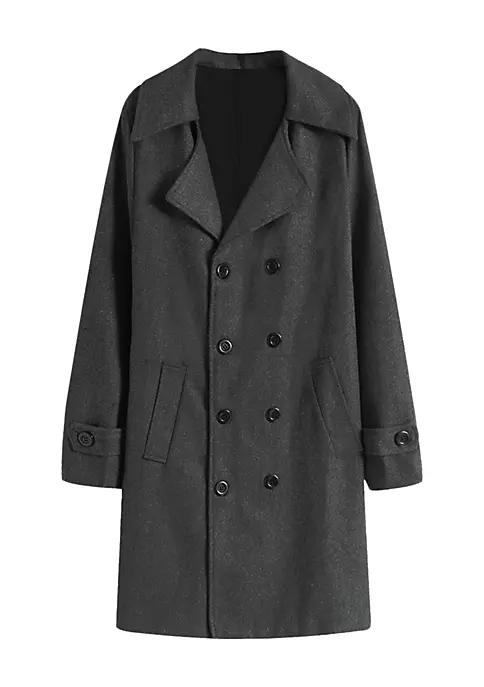 Hot Sale ✔️ Lars Amadeus Men's Winter Overcoat Double Breasted Lapel Collar Long Pea 🧥 Coat 🔔 9 Hot Sale ✔️ Lars Amadeus Men's Winter Overcoat Double Breasted Lapel Collar Long Pea 🧥 Coat 🔔 - Image 9