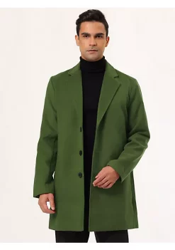 Promo ⌛ Lars Amadeus Men's Trench 🧥 Coat Slim Fit Winter Notched Lapel Single Breasted Long Jacket Overcoat 🤩 -Cheap Lars Amadeus Shop Belk 700