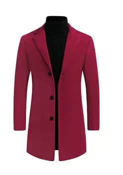 Promo ⌛ Lars Amadeus Men's Trench 🧥 Coat Slim Fit Winter Notched Lapel Single Breasted Long Jacket Overcoat 🤩 -Cheap Lars Amadeus Shop Belk 707