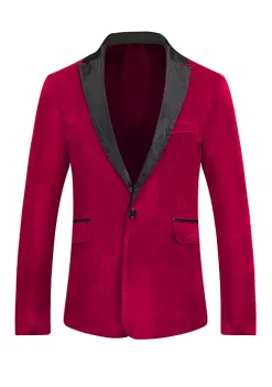 Best Pirce ⭐ Lars Amadeus Men's Velvet Blazer One Button Party Prom Tuxedo Dinner Suit Jacket Sports 🧥 Coat 🔔 -Cheap Lars Amadeus Shop Belk 718