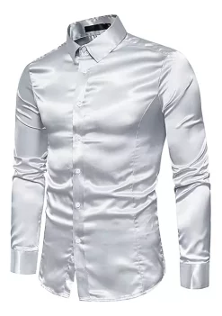 Best Sale 😍 Lars Amadeus Men's Satin Point Collar Long Sleeve Button Down Slim Fit 👗 Dress 👕 Shirts ✨ 19 Best Sale 😍 Lars Amadeus Men's Satin Point Collar Long Sleeve Button Down Slim Fit 👗 Dress 👕 Shirts ✨ -Cheap Lars Amadeus Shop Belk 727