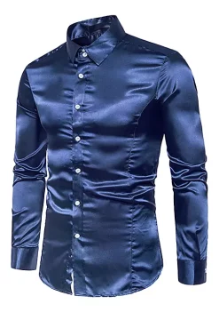 Best Sale 😍 Lars Amadeus Men's Satin Point Collar Long Sleeve Button Down Slim Fit 👗 Dress 👕 Shirts ✨ 23 Best Sale 😍 Lars Amadeus Men's Satin Point Collar Long Sleeve Button Down Slim Fit 👗 Dress 👕 Shirts ✨ -Cheap Lars Amadeus Shop Belk 731