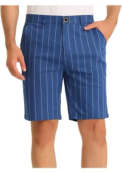 Best deal ❤️ Lars Amadeus Men's ☀️ Summer Shorts Stripe Slim Fit Flat Front Seersucker Chino Short Pants ⭐ -Cheap Lars Amadeus Shop Belk 744