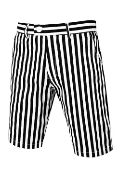 Best deal ❤️ Lars Amadeus Men's ☀️ Summer Shorts Stripe Slim Fit Flat Front Seersucker Chino Short Pants ⭐ -Cheap Lars Amadeus Shop Belk 745