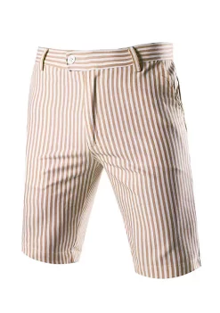 Best deal ❤️ Lars Amadeus Men's ☀️ Summer Shorts Stripe Slim Fit Flat Front Seersucker Chino Short Pants ⭐ -Cheap Lars Amadeus Shop Belk 746
