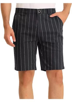 Best deal ❤️ Lars Amadeus Men's ☀️ Summer Shorts Stripe Slim Fit Flat Front Seersucker Chino Short Pants ⭐ -Cheap Lars Amadeus Shop Belk 748