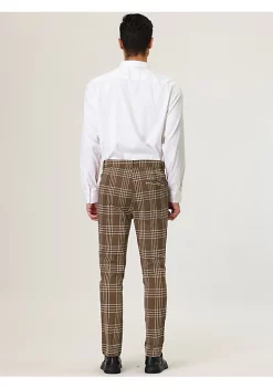 Budget 👏 Lars Amadeus Men's 👗 Dress Plaid Pants Formal Slim Fit Printed Business Checked Trousers 🔔 -Cheap Lars Amadeus Shop Belk 764