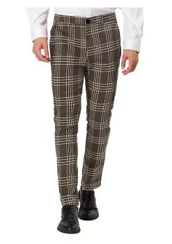 Budget 👏 Lars Amadeus Men's 👗 Dress Plaid Pants Formal Slim Fit Printed Business Checked Trousers 🔔 -Cheap Lars Amadeus Shop Belk 766