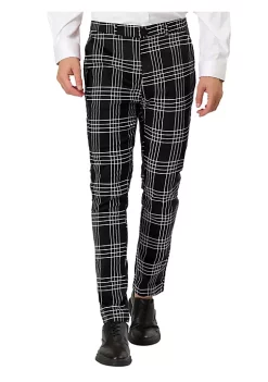 Budget 👏 Lars Amadeus Men's 👗 Dress Plaid Pants Formal Slim Fit Printed Business Checked Trousers 🔔 -Cheap Lars Amadeus Shop Belk 772