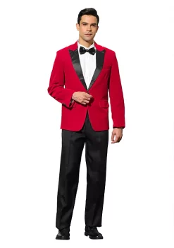 Hot Sale 🎉 Lars Amadeus Men's 2 Piece Suits Peaked Lapel One Button Tuxedo Slim Fit Velvet Blazer Party Dinner Jacket & Pants 👏 -Cheap Lars Amadeus Shop Belk 778