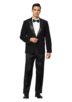 Hot Sale 🎉 Lars Amadeus Men's 2 Piece Suits Peaked Lapel One Button Tuxedo Slim Fit Velvet Blazer Party Dinner Jacket & Pants 👏 -Cheap Lars Amadeus Shop Belk 780