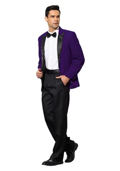 Hot Sale 🎉 Lars Amadeus Men's 2 Piece Suits Peaked Lapel One Button Tuxedo Slim Fit Velvet Blazer Party Dinner Jacket & Pants 👏 -Cheap Lars Amadeus Shop Belk 781