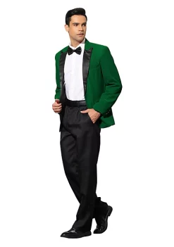 Hot Sale 🎉 Lars Amadeus Men's 2 Piece Suits Peaked Lapel One Button Tuxedo Slim Fit Velvet Blazer Party Dinner Jacket & Pants 👏 -Cheap Lars Amadeus Shop Belk 782