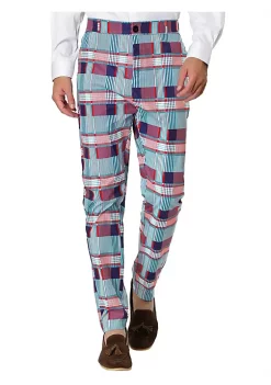 Budget 🎁 Lars Amadeus Men's 👗 Dress Plaid Pants Flat Front Printed Business Check Trousers 🎁 -Cheap Lars Amadeus Shop Belk 791