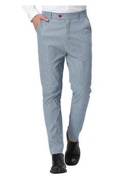 Brand new 😉 Lars Amadeus Men's Dots Print 👗 Dress Pants Slim Fit Flat Front Formal Business Prom Trousers ✨ -Cheap Lars Amadeus Shop Belk 826