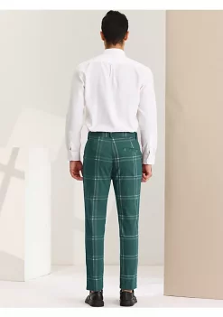 Best Pirce 🛒 Lars Amadeus Men's 👗 Dress Plaid Slim Fit Flat Front Business Prom Checked Trousers 💯 -Cheap Lars Amadeus Shop Belk 831