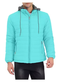 Brand new 🎉 Lars Amadeus Men's Hoodie Puffer 🧥 Coat Winter Warm Full Zip Quilting Jacket 🧥 Coat 🎉 -Cheap Lars Amadeus Shop Belk 869