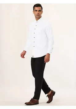 Cheap 😍 Lars Amadeus Men's Business Button Collar Slim Fit Solid Color Long Sleeves Office 👗 Dress 👕 Shirt 🎁 -Cheap Lars Amadeus Shop Belk 874