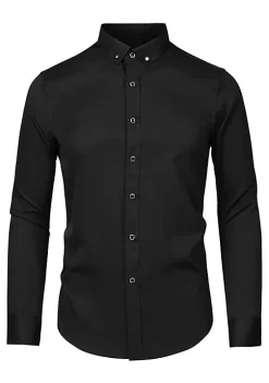 Cheap 😍 Lars Amadeus Men's Business Button Collar Slim Fit Solid Color Long Sleeves Office 👗 Dress 👕 Shirt 🎁 -Cheap Lars Amadeus Shop Belk 879