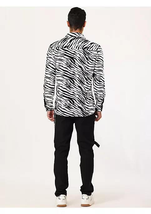 Hot Sale 👏 Lars Amadeus Men's Vintage Leopard Animal Print Button Down Long Sleeve Casual 👚 Shirt 🤩 5 Hot Sale 👏 Lars Amadeus Men's Vintage Leopard Animal Print Button Down Long Sleeve Casual 👚 Shirt 🤩 - Image 5