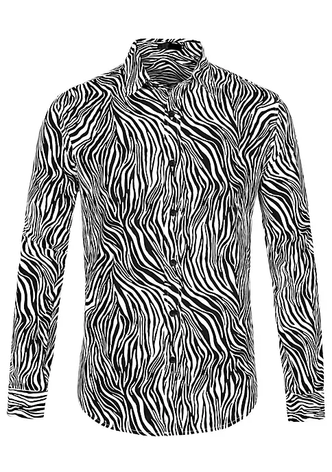 Hot Sale 👏 Lars Amadeus Men's Vintage Leopard Animal Print Button Down Long Sleeve Casual 👚 Shirt 🤩 6 Hot Sale 👏 Lars Amadeus Men's Vintage Leopard Animal Print Button Down Long Sleeve Casual 👚 Shirt 🤩 - Image 6