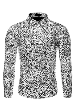 Hot Sale 👏 Lars Amadeus Men's Vintage Leopard Animal Print Button Down Long Sleeve Casual 👚 Shirt 🤩 30 Hot Sale 👏 Lars Amadeus Men's Vintage Leopard Animal Print Button Down Long Sleeve Casual 👚 Shirt 🤩 -Cheap Lars Amadeus Shop Belk 902