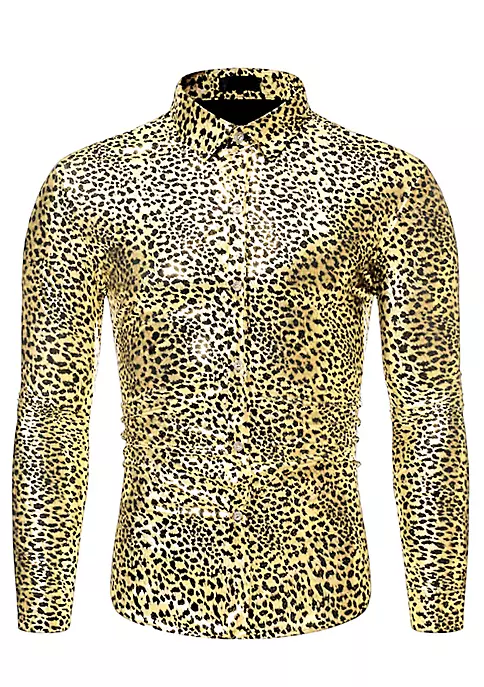 Hot Sale 👏 Lars Amadeus Men's Vintage Leopard Animal Print Button Down Long Sleeve Casual 👚 Shirt 🤩 16 Hot Sale 👏 Lars Amadeus Men's Vintage Leopard Animal Print Button Down Long Sleeve Casual 👚 Shirt 🤩 - Image 16