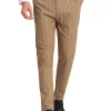 Deals ✔️ Lars Amadeus Men's Casual Striped 👗 Dress Pants Slim Fit Flat Front Contrast Color Trousers ⭐