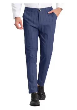 Deals ✔️ Lars Amadeus Men's Casual Striped 👗 Dress Pants Slim Fit Flat Front Contrast Color Trousers ⭐ -Cheap Lars Amadeus Shop Belk 960