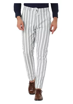 Deals ✔️ Lars Amadeus Men's Casual Striped 👗 Dress Pants Slim Fit Flat Front Contrast Color Trousers ⭐ -Cheap Lars Amadeus Shop Belk 961