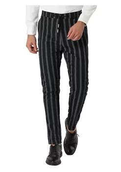 Deals ✔️ Lars Amadeus Men's Casual Striped 👗 Dress Pants Slim Fit Flat Front Contrast Color Trousers ⭐ -Cheap Lars Amadeus Shop Belk 969