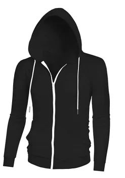 Flash Sale ✔️ Lars Amadeus Men's Hoodies Zip Up Long Sleeves Solid Color Knit Jackets with Hood ⌛