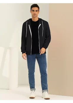 Flash Sale ✔️ Lars Amadeus Men's Hoodies Zip Up Long Sleeves Solid Color Knit Jackets with Hood ⌛ -Cheap Lars Amadeus Shop Belk 972